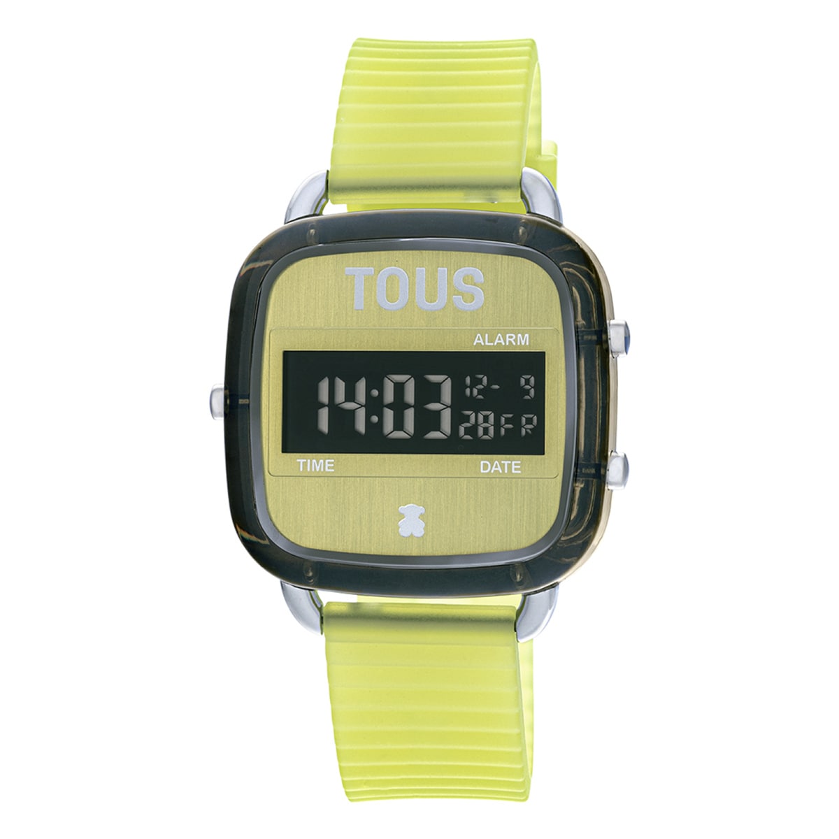 Tous - Reloj Digital De Policarbonato Con Correa De Silicona Verde D-Logo Fresh - U
