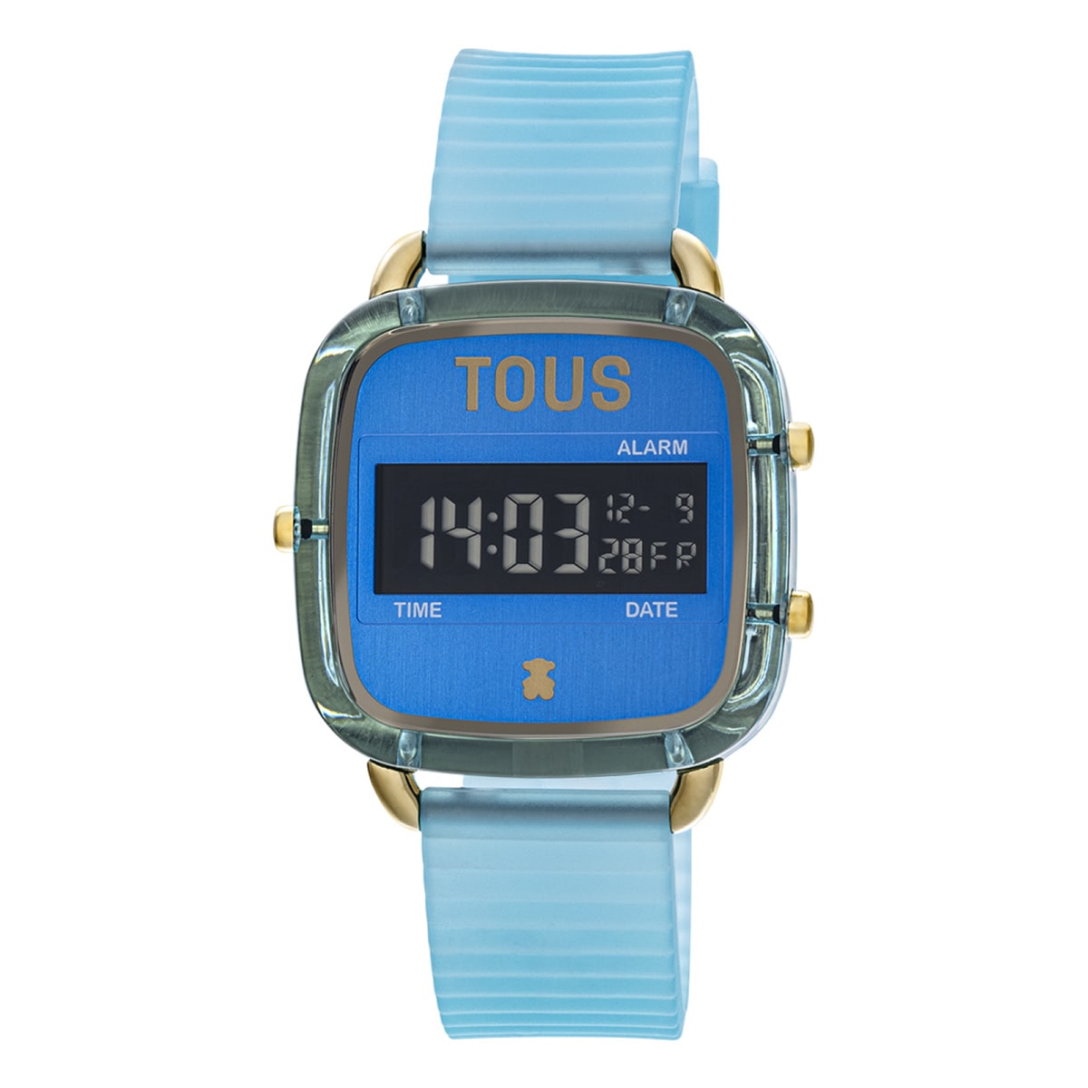 Tous - Reloj Digital De Policarbonato Con Correa De Silicona Azul D-Logo Fresh - U