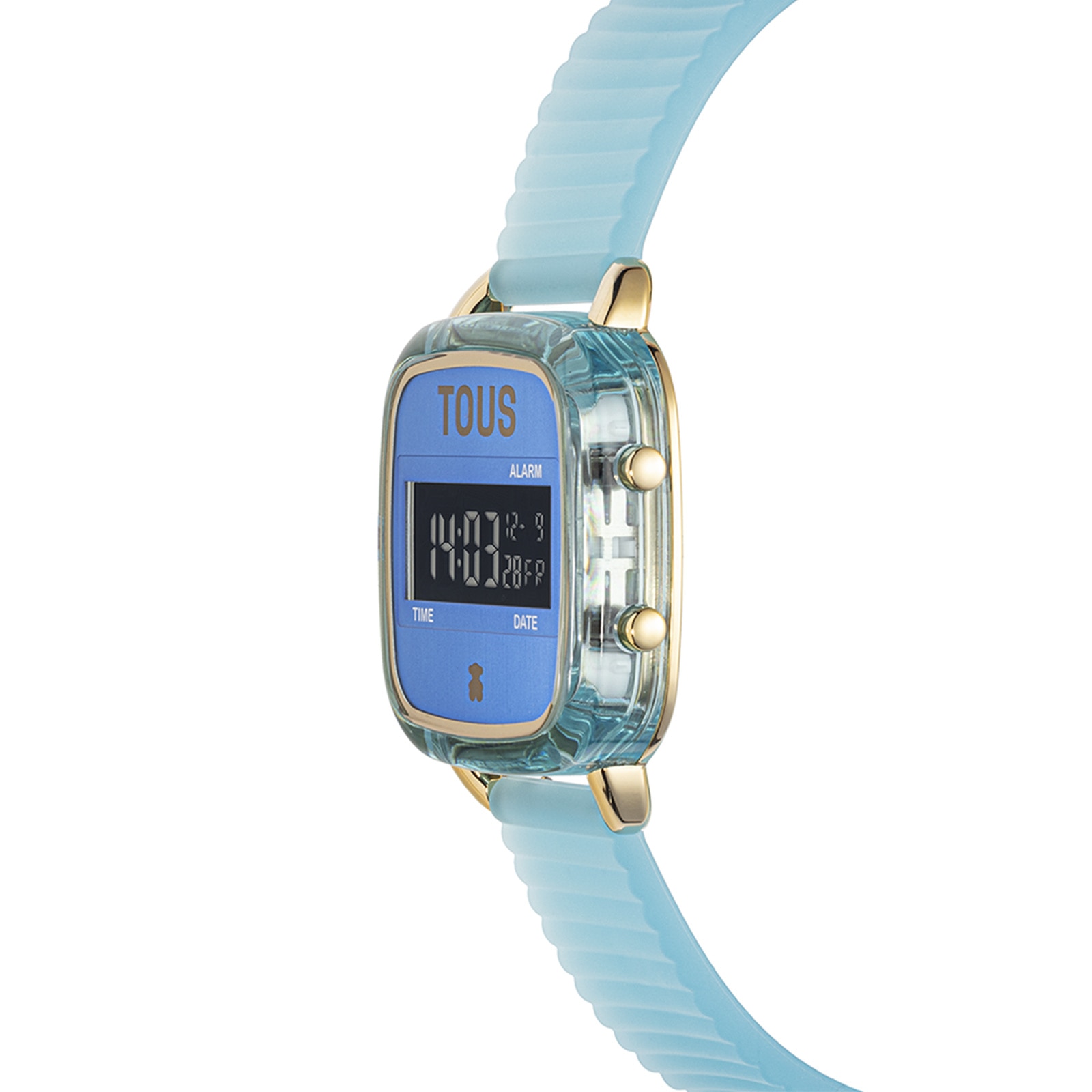 polycarbonate Digital watch with silicone strap D-Logo Fresh