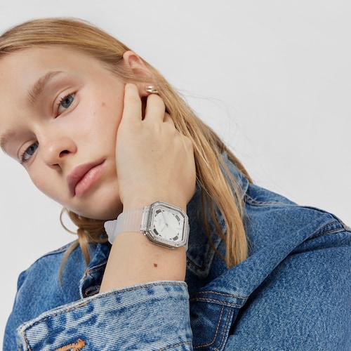 Steel Analogue watch with zirconias Gleam Fresh