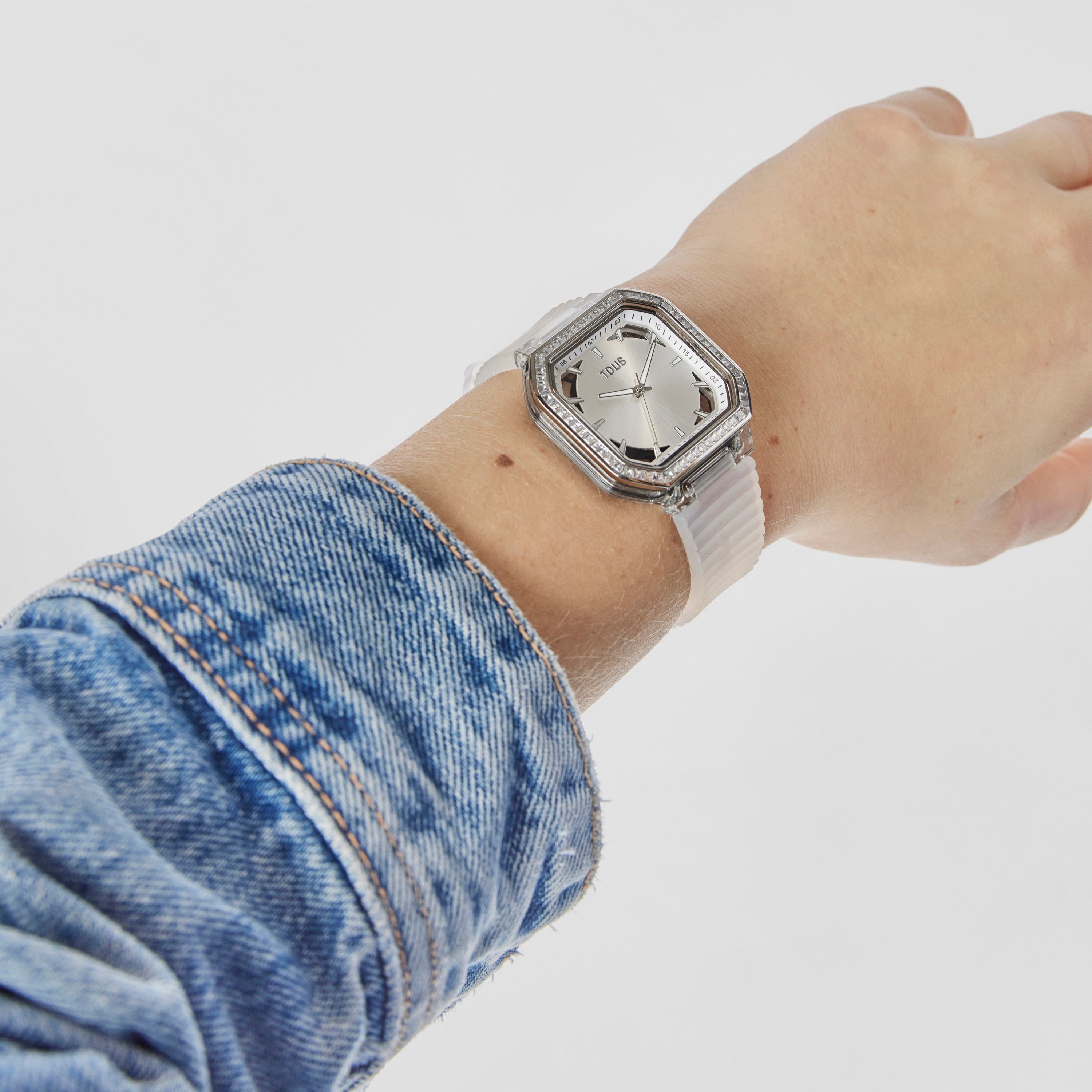 Steel Analogue watch with zirconias Gleam Fresh