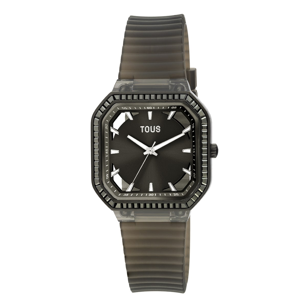 Tous - Reloj Analógico De Acero Ip Negro Con Zirconitas Gleam Fresh - U