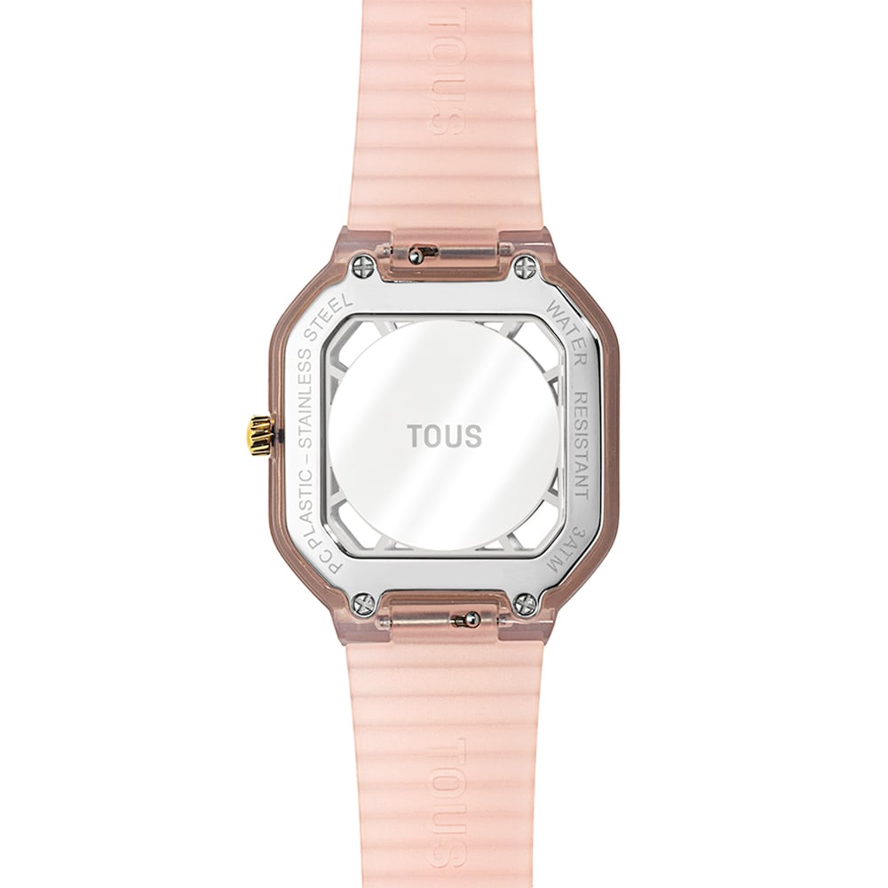 Pink-colored IPG steel Analogue watch with zirconias Gleam Fresh image number 2