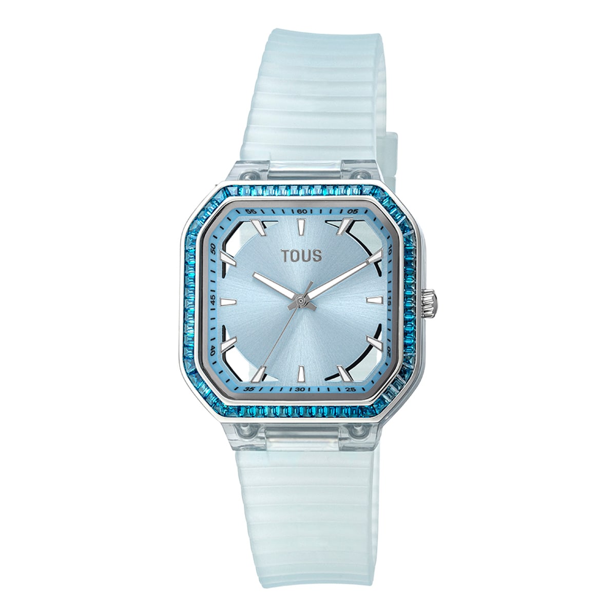 Tous - Reloj Analógico Celeste De Acero Con Zirconitas Gleam Fresh - U