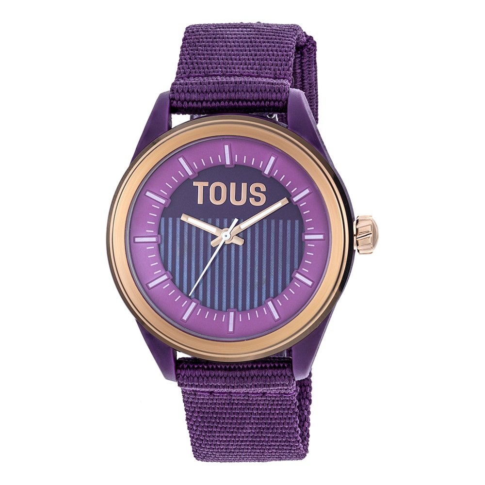 Reloj anal&oacute;gico solar morado Vibrant Sun
