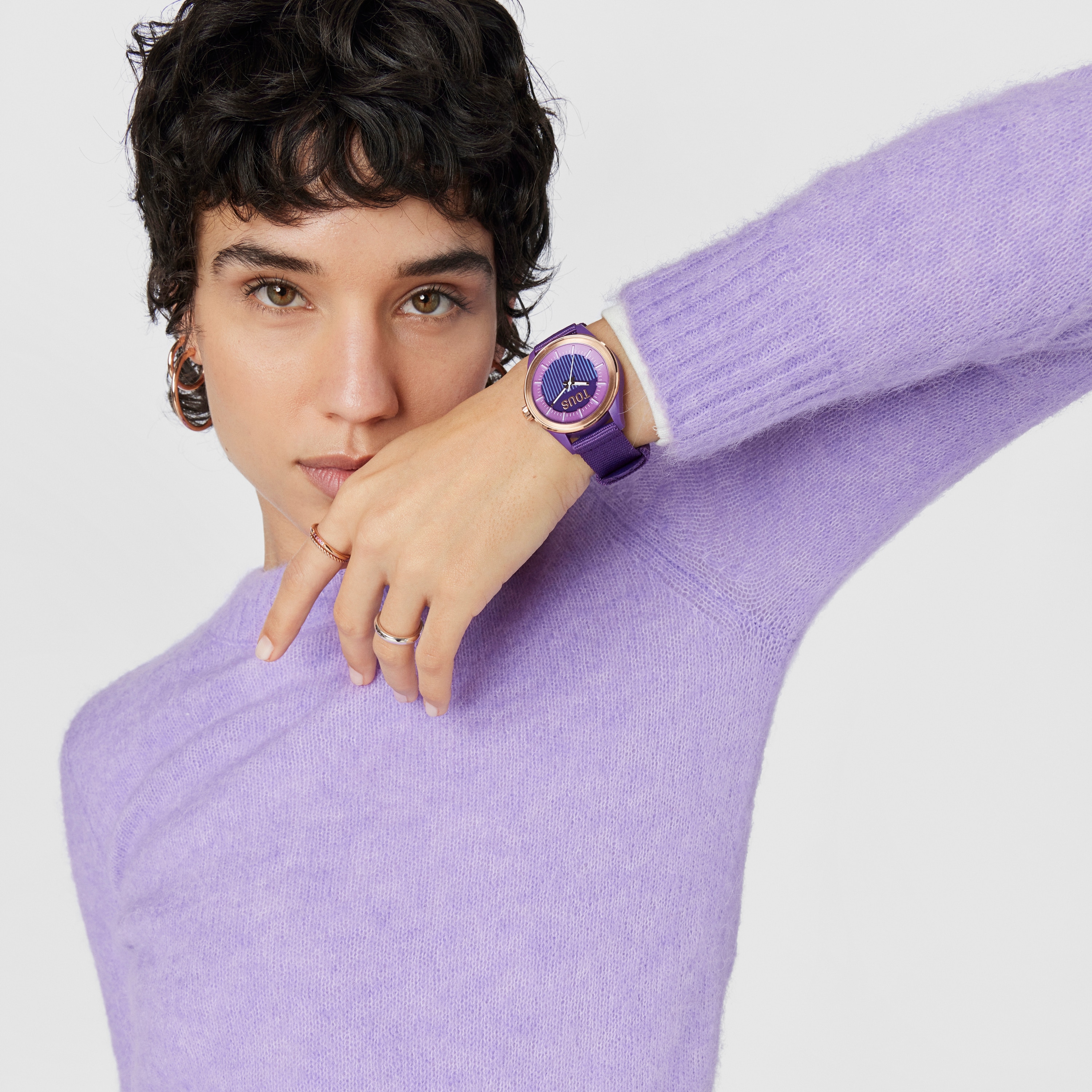 Purple solar-powered Analogue watch Vibrant Sun image number 3