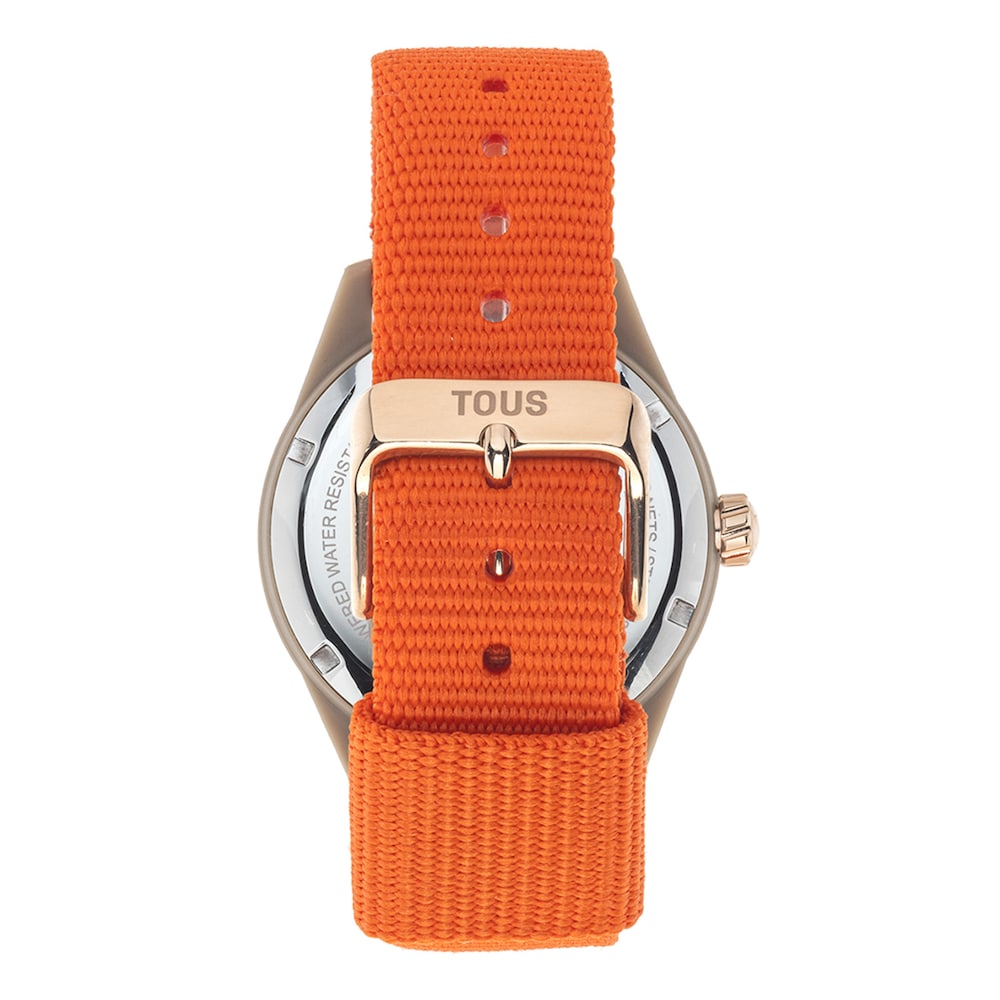 Reloj anal&oacute;gico solar naranja Vibrant Sun