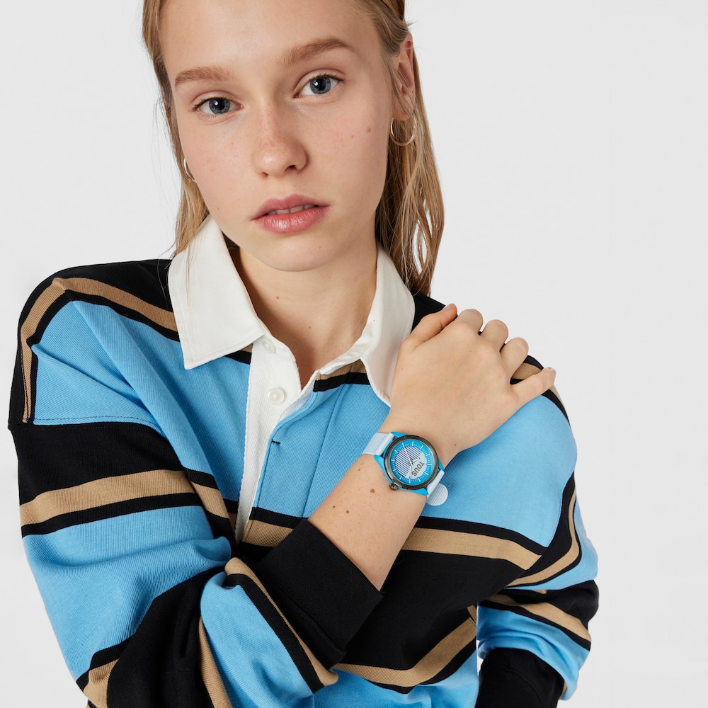 Reloj anal&oacute;gico solar celeste Vibrant Sun