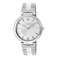 Reloj analógico con brazalete de acero S-Band