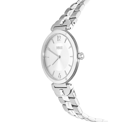 Reloj analógico con brazalete de acero S-Band