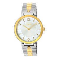 Reloj analógico con brazalete de acero y acero IPG dorado S-Band