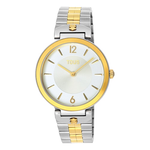 Analogue watch with steel and gold-colored IPG steel wristband S-Band