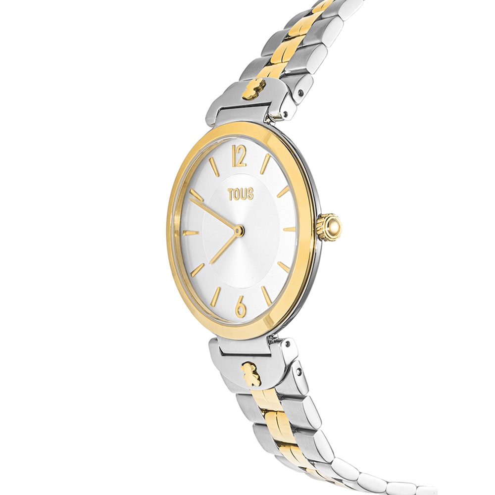 Reloj analógico con brazalete de acero y acero IPG dorado S-Band image number 1