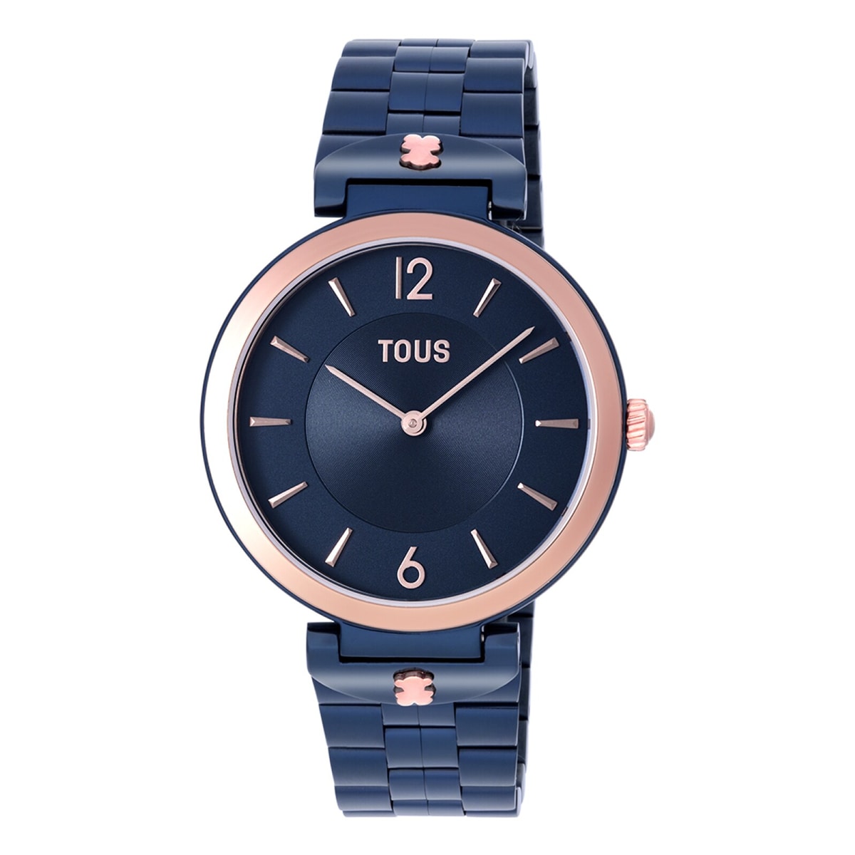 Tous - Reloj Analógico Con Brazalete De Acero Ip Azul Y Acero Iprg Rosado S-Band - Único