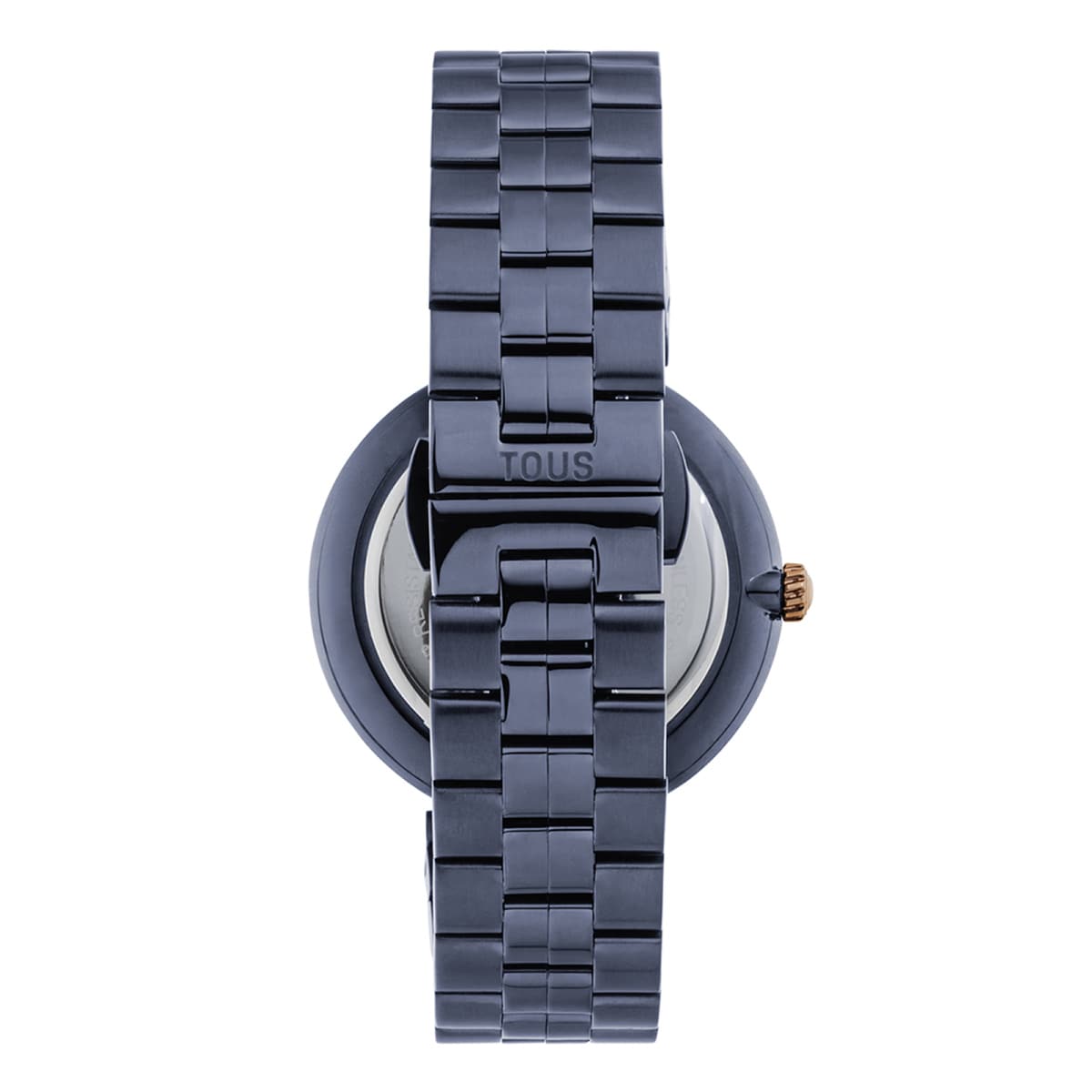 Analogue watch with blue-colored IP steel and pink-colored IPRG steel wristband S-Band