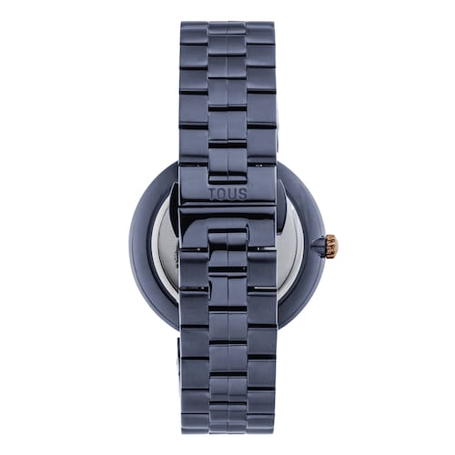 Analogue watch with blue-colored IP steel and pink-colored IPRG steel wristband S-Band