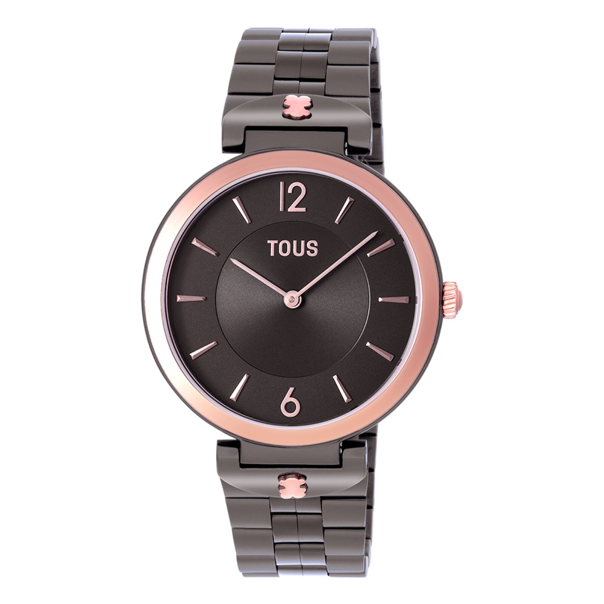 Tous - Reloj Analógico Con Brazalete De Acero Ip Gris Y Acero Iprg Rosado S-Band - Único