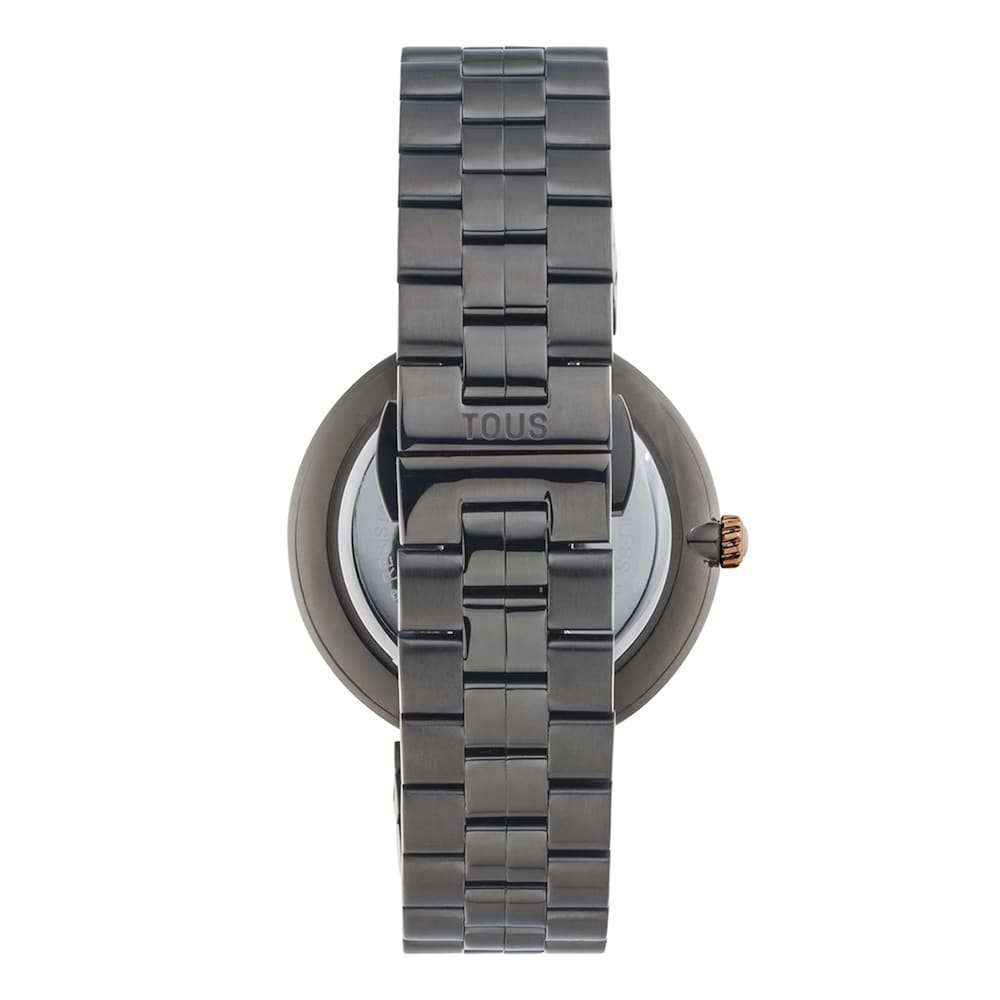 Analogue watch with gray-colored IP steel and pink-colored IPRG steel wristband S-Band image number 2
