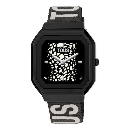 Smartwatch with nylon strap and lilac silicone strap B-Connect
