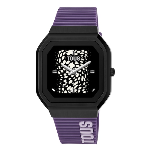 Smartwatch with nylon strap and lilac silicone strap B-Connect