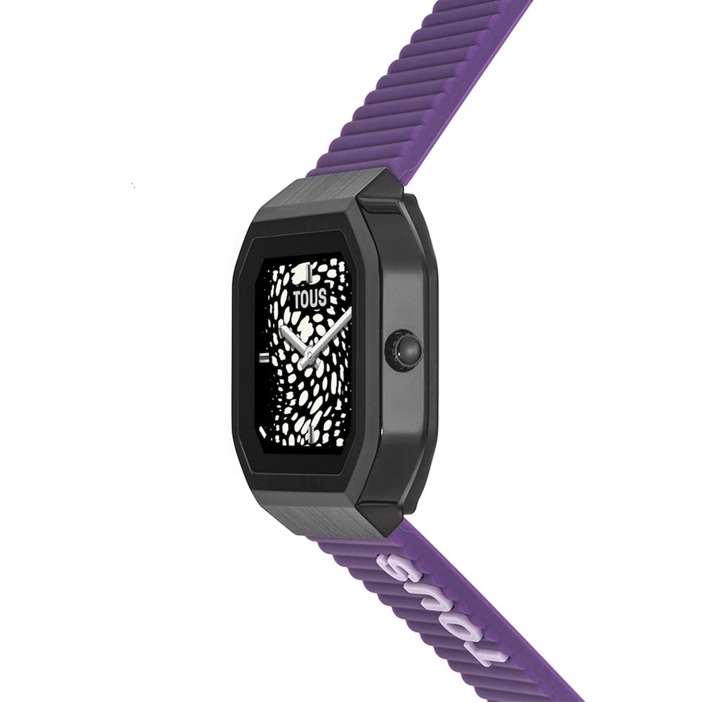 Reloj smartwatch con correa de nylon y correa de silicona lila B-Connect Reloj smartwatch con correa de nylon y correa de silicona lila B-Connect