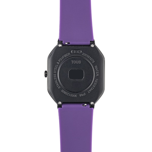 Smartwatch with nylon strap and lilac silicone strap B-Connect