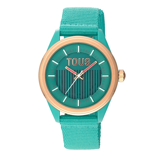 Turquoise solar-powered and sustainable Vibrant Sun Watch