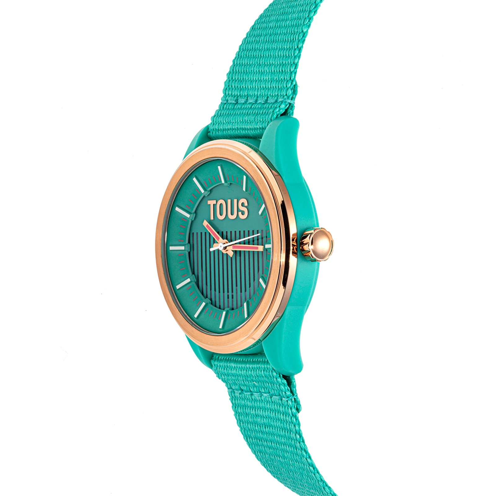 Turquoise solar-powered and sustainable Vibrant Sun Watch