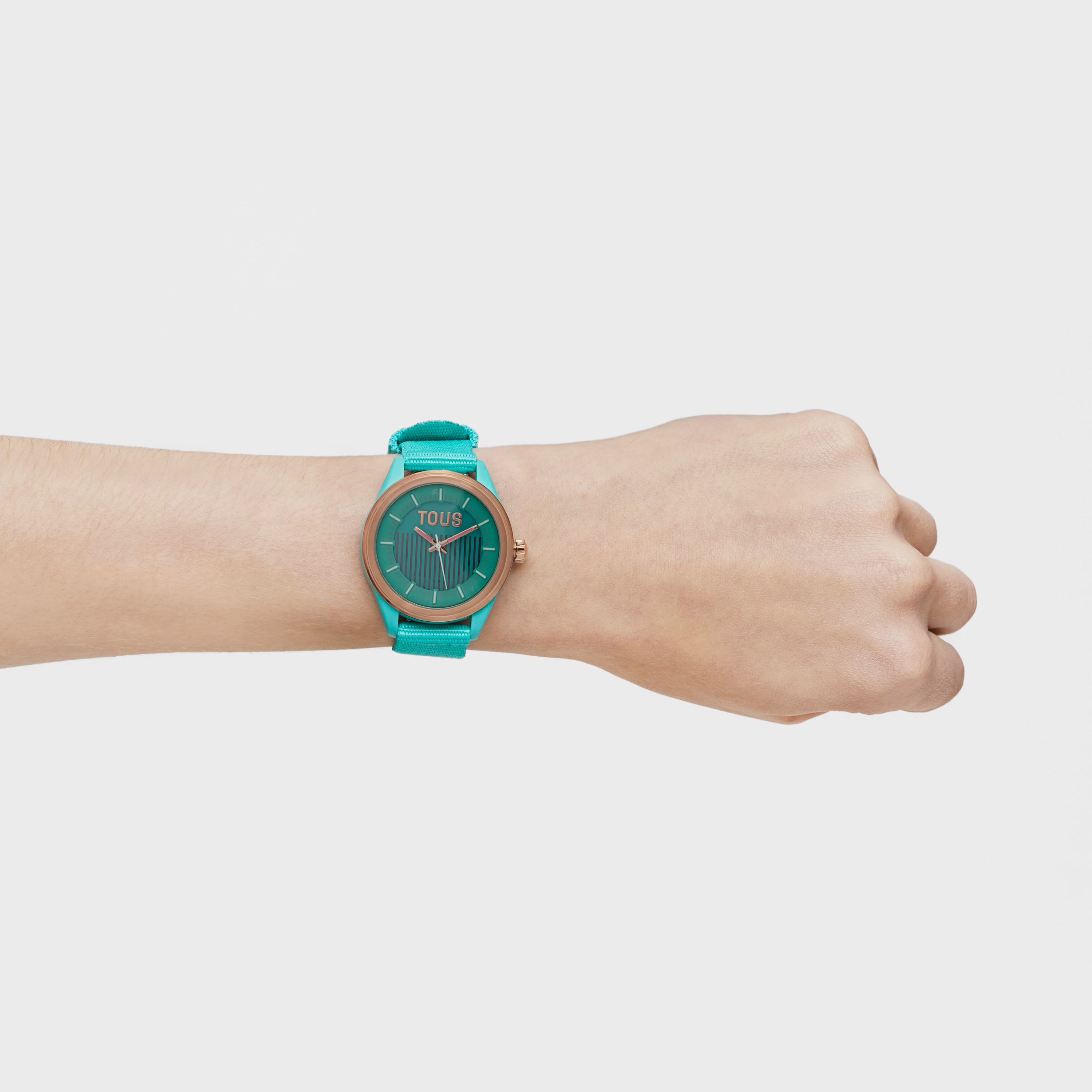 Turquoise solar-powered and sustainable Vibrant Sun Watch
