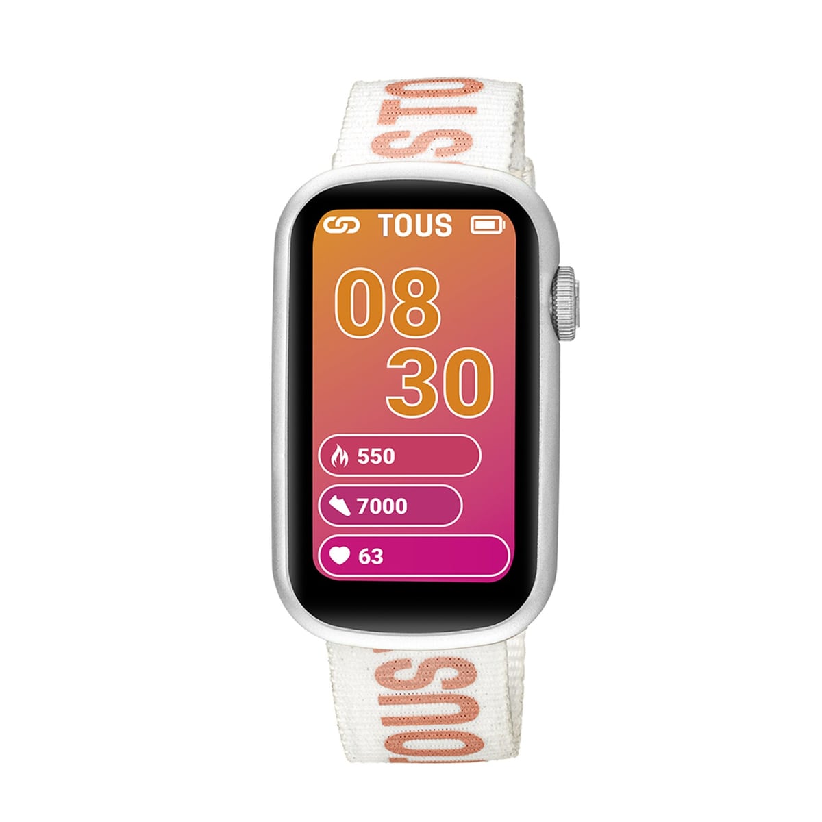 Tous - Reloj Smartwatch Con Correa De Nylon Y Correa De Silicona Rosa T-Band - Único