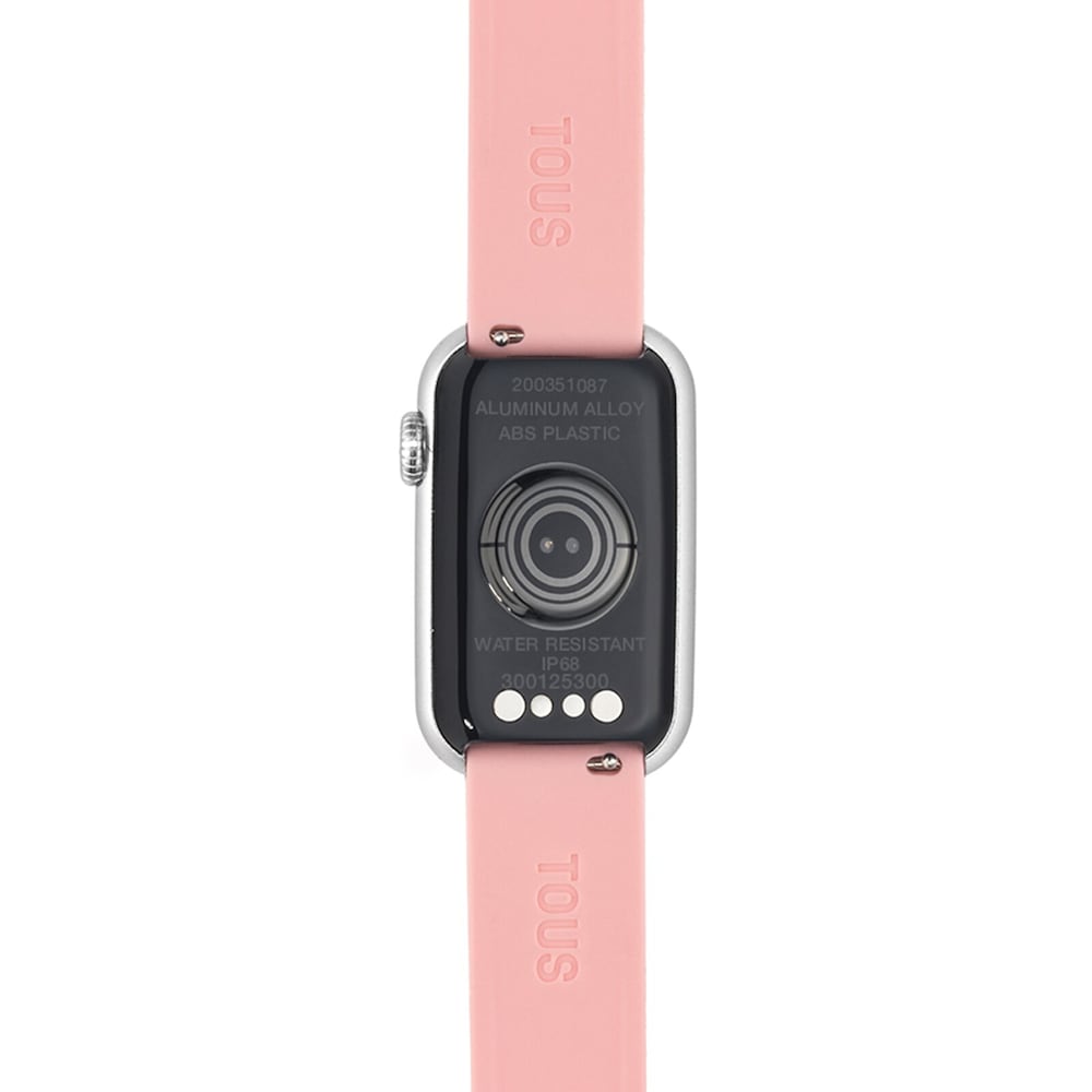 Reloj smartwatch con correa de nylon y correa de silicona rosa T-Band
