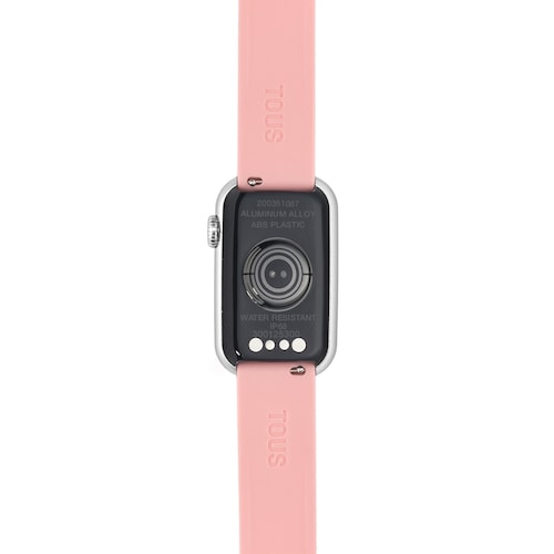Smartwatch with nylon strap and pink silicone strap T-Band