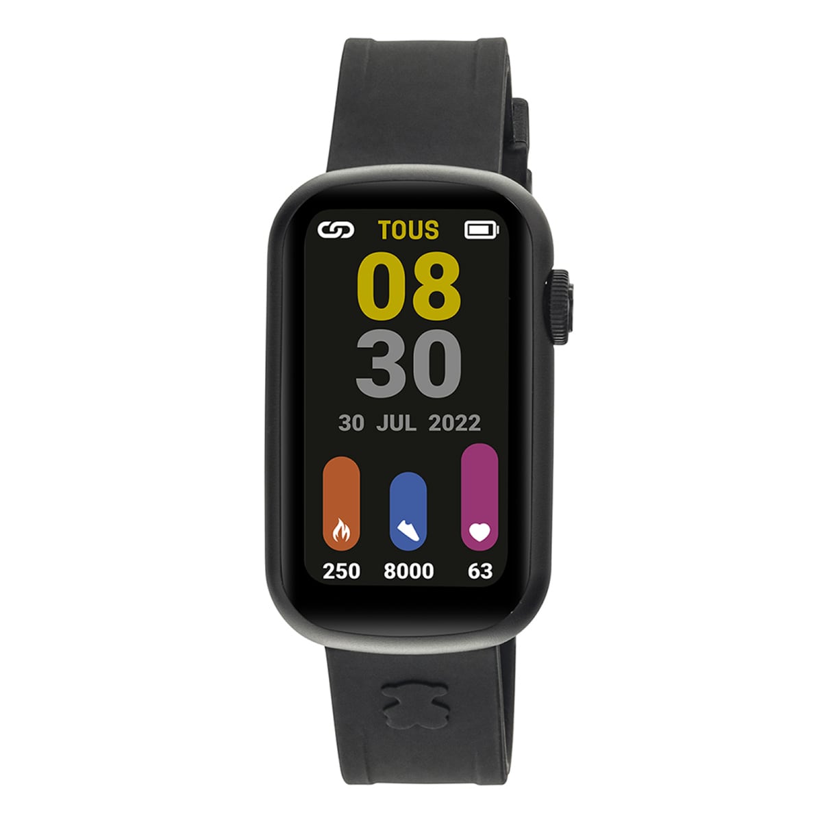 Smartwatch with nylon strap and black silicone strap T-Band