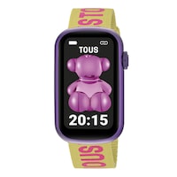 Relógio smartwatch com correia em nylon e correia em silicone fúcsia T-Band
