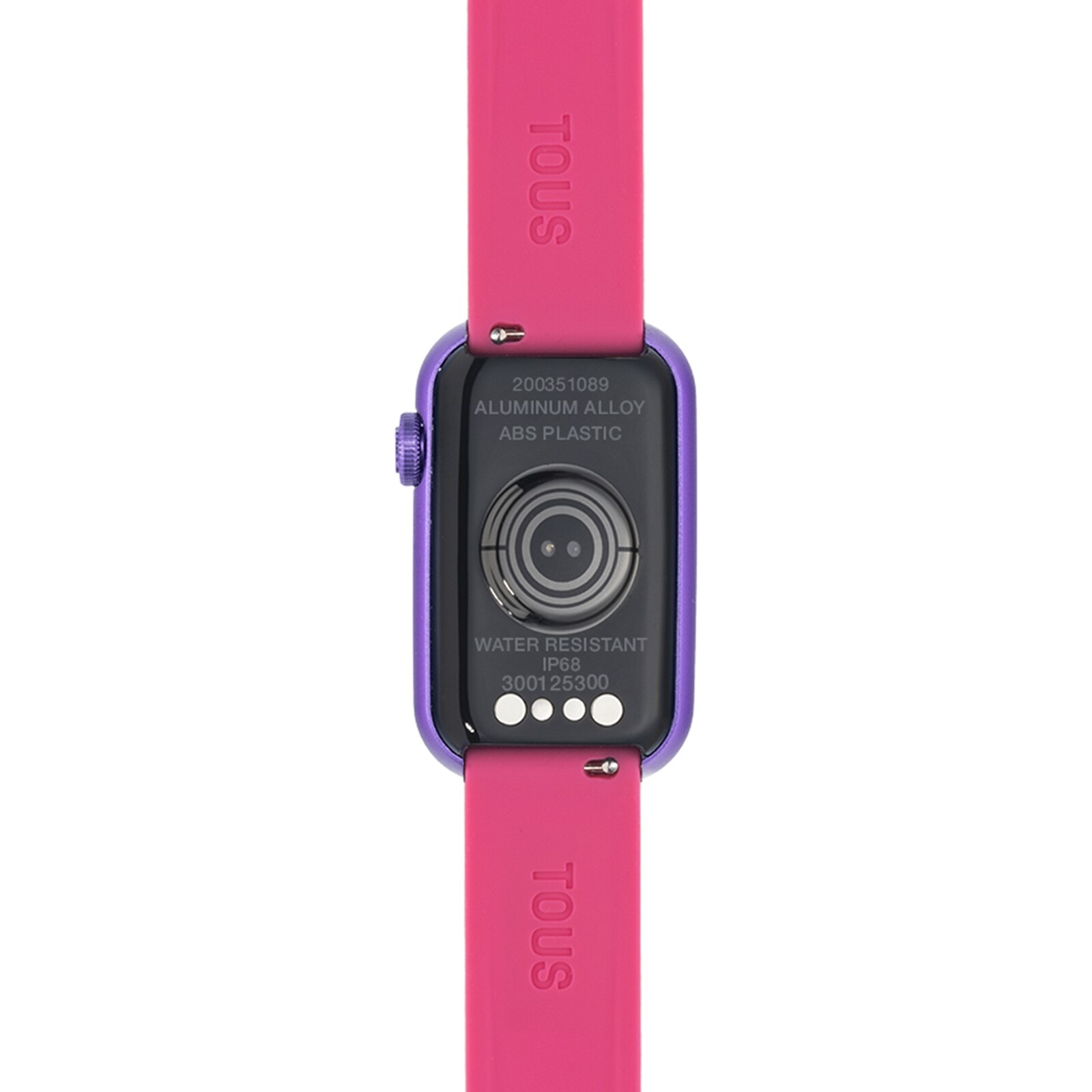 Smartwatch with nylon strap and fuchsia silicone strap T-Band