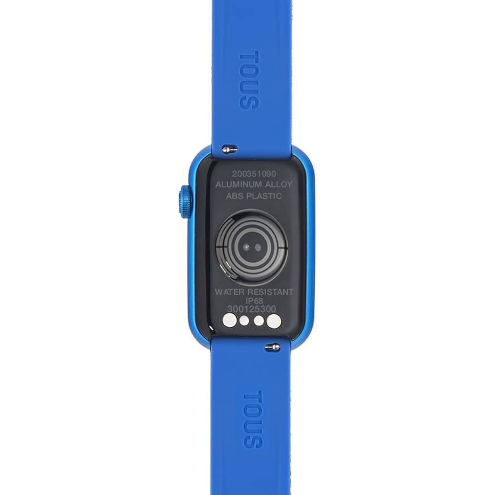 Smartwatch with nylon strap and blue silicone strap T-Band