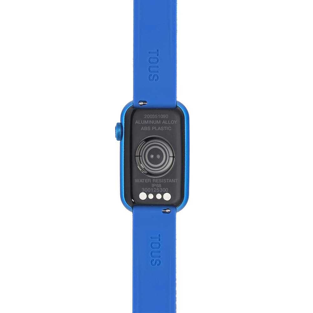 Reloj smartwatch con correa de nylon y correa de silicona azul T-Band image number 3