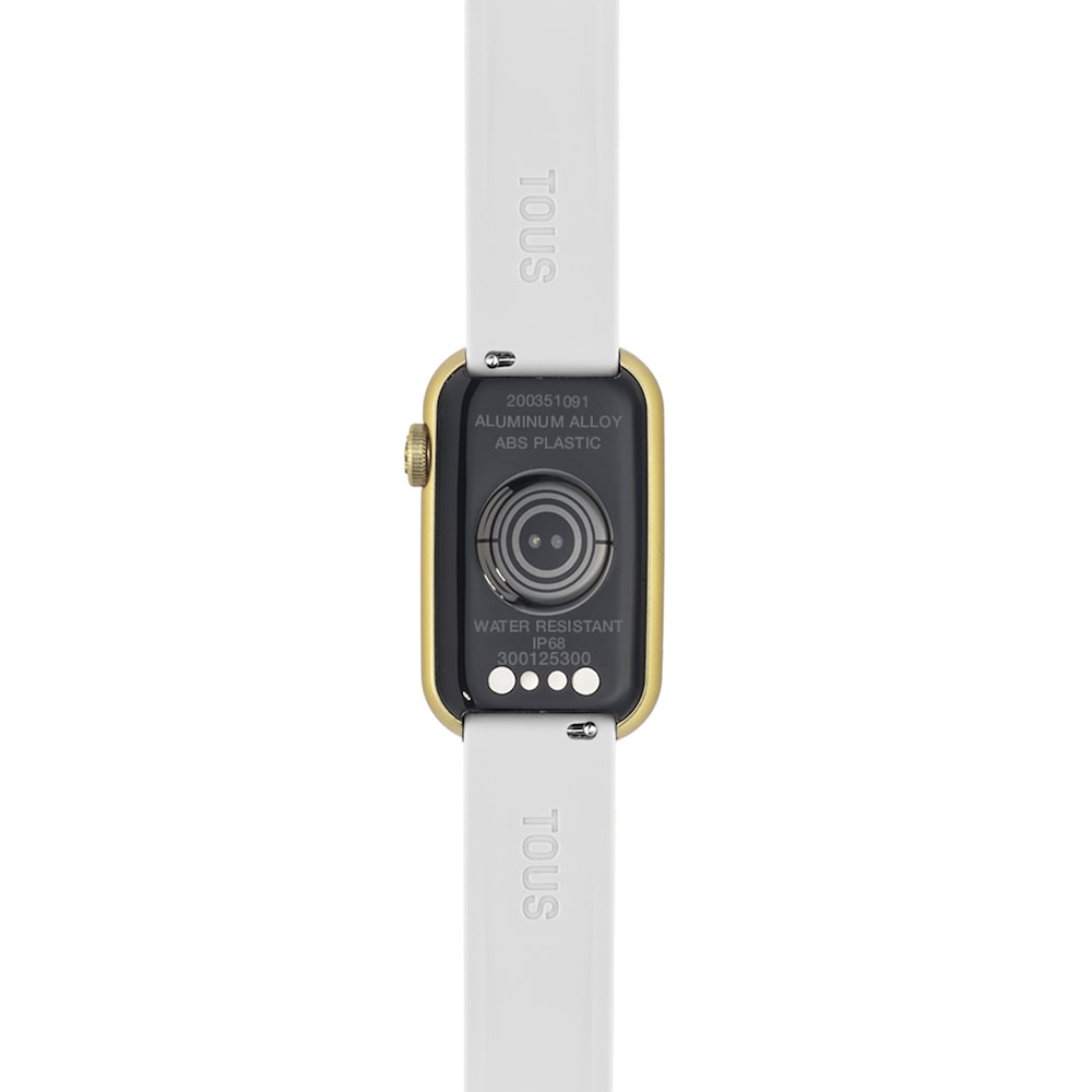 Reloj smartwatch con correa de nylon y correa de silicona blanca T-Band image number 3
