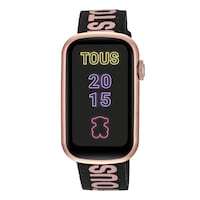 Smartwatch with nylon strap and pale pink silicone strap T-Band