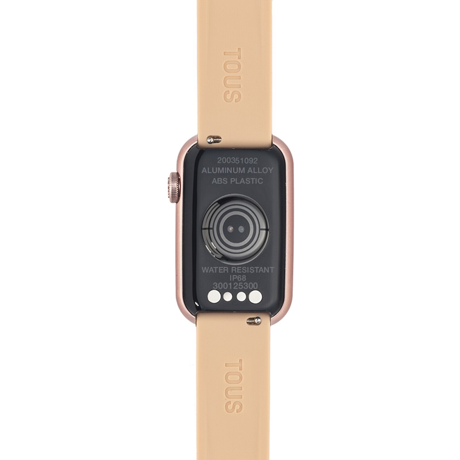 Smartwatch with nylon strap and pale pink silicone strap T-Band