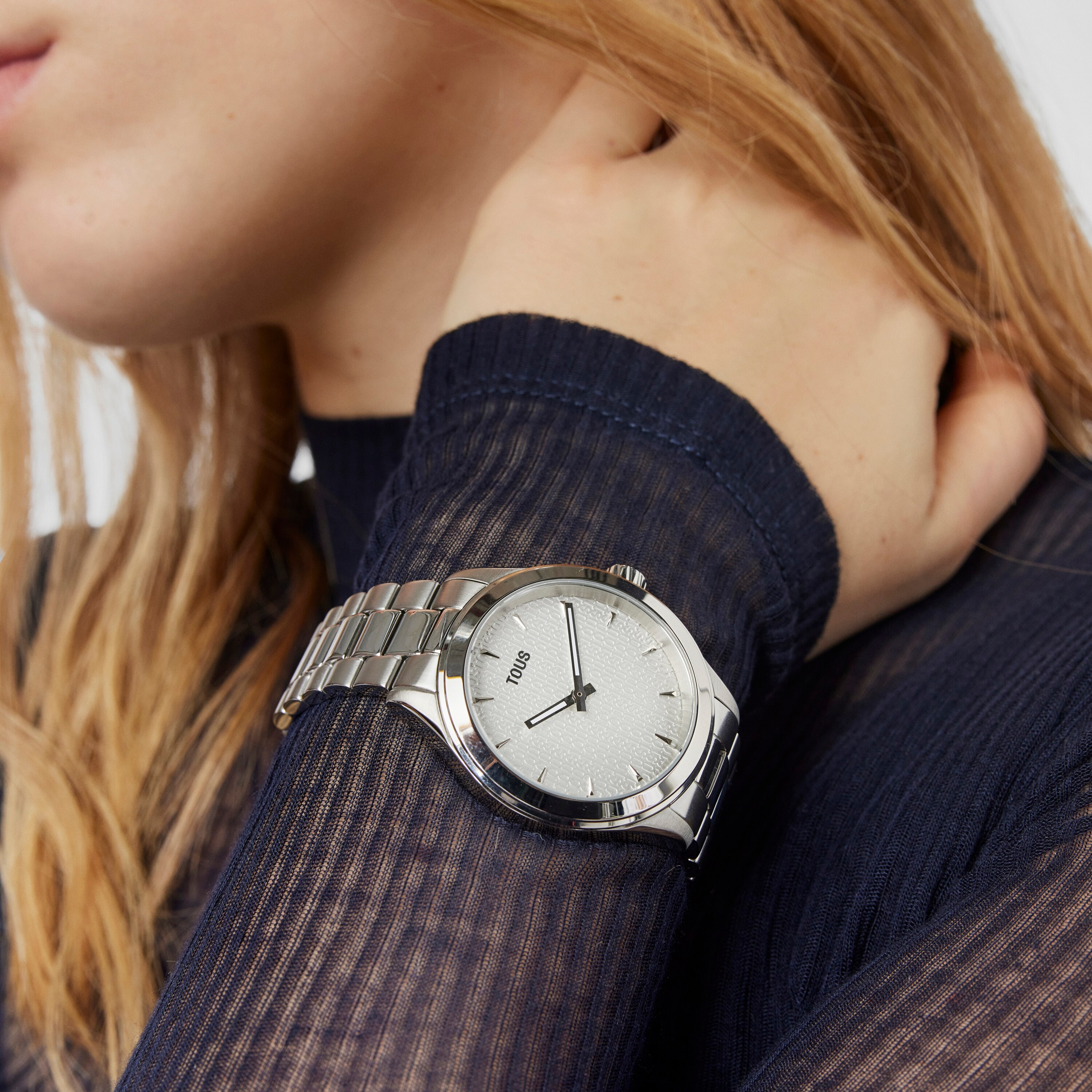 Analogue watch with steel wristband T-Logo