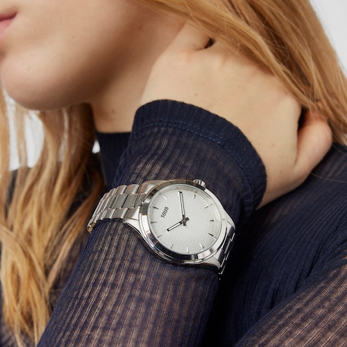 Analogue watch with steel wristband T-Logo