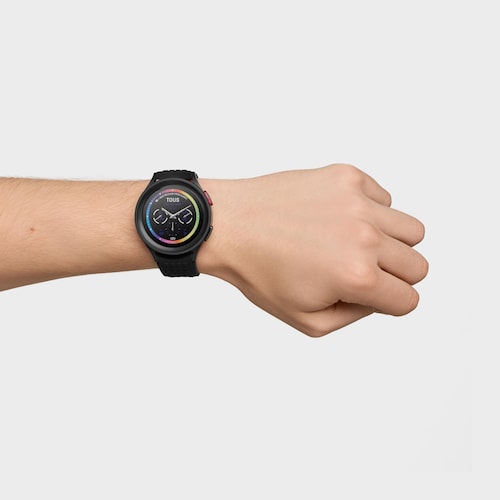 Reloj smartwatch Samsung Galaxy Watch 5 Pro X TOUS de Titanio negro con correa de silicona negra