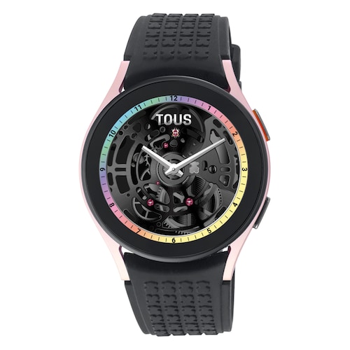Relógio Samsung Galaxy Watch 5 X TOUS smartwatch em alumínio rosa com banda de silicone rosa