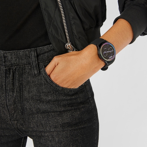 Relógio Samsung Galaxy Watch 5 X TOUS smartwatch em alumínio cinzento com banda de silicone cinzenta