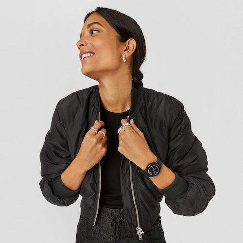 Relógio Samsung Galaxy Watch 5 X TOUS smartwatch em alumínio cinzento com banda de silicone cinzenta