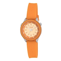 Reloj analógico naranja de acero Mini Self Time