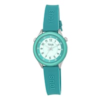 Reloj analógico verde de acero Mini Self Time