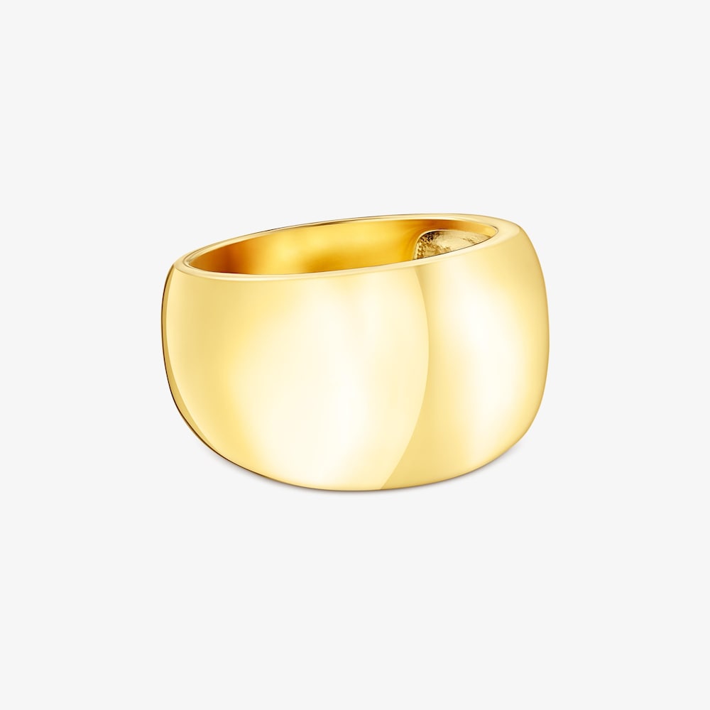 18K gold vermeil TOUS Basics Domed ring