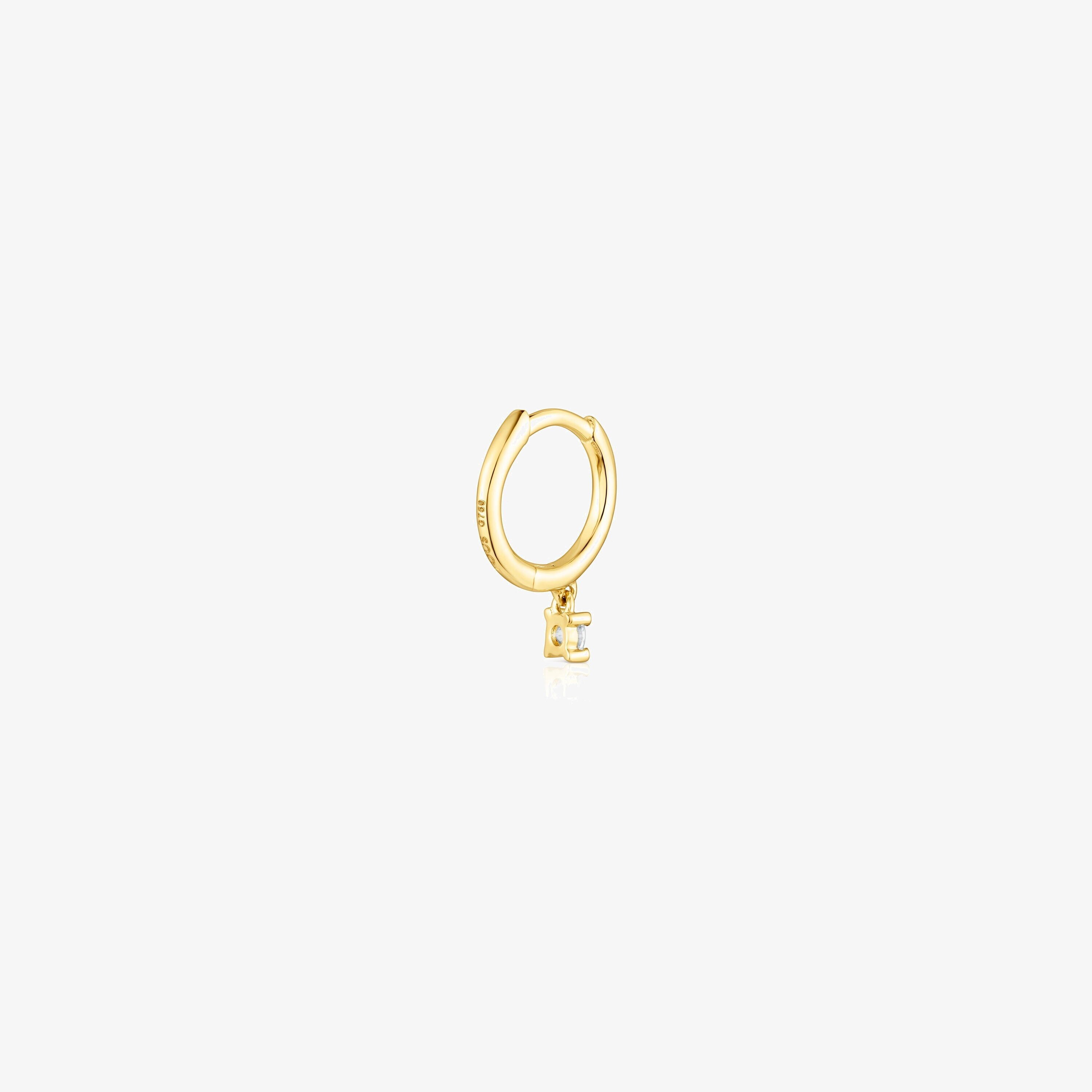 18K solid gold TOUS Basics Hoop earring with diamond